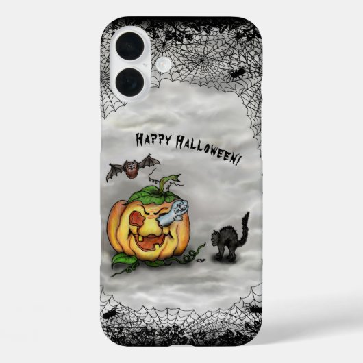 Ghost, Cat, Bat en Pumpkin, Happy Halloween! Case-Mate iPhone Case (Achterkant)