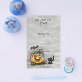 Ghost, Cat, Bat en Pumpkin, Happy Halloween! Flyer (Enkel)