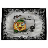 Ghost, Cat, Bat en Pumpkin, Happy Halloween! Groot Cadeauzakje (Achterkant)