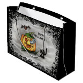 Ghost, Cat, Bat en Pumpkin, Happy Halloween! Groot Cadeauzakje (Achterkant Gekanteld)