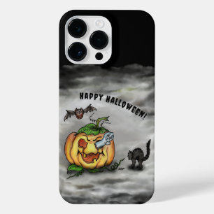 Ghost, Cat, Bat en Pumpkin, Happy Halloween! iPhone 14 Pro Max Hoesje