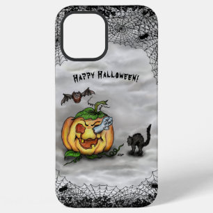 Ghost, Cat, Bat en Pumpkin, Happy Halloween! iPhone 12 Pro Max Hoesje