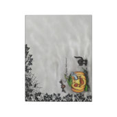 Ghost, Cat, Bat en Pumpkin, Happy Halloween! Notitieblok (Linkerzijde)