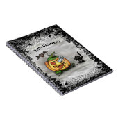 Ghost, Cat, Bat en Pumpkin, Happy Halloween! Notitieboek (Rechterzijde)