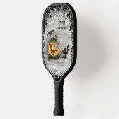 Ghost, Cat, Bat en Pumpkin, Happy Halloween! Pickleball Paddle (Links)