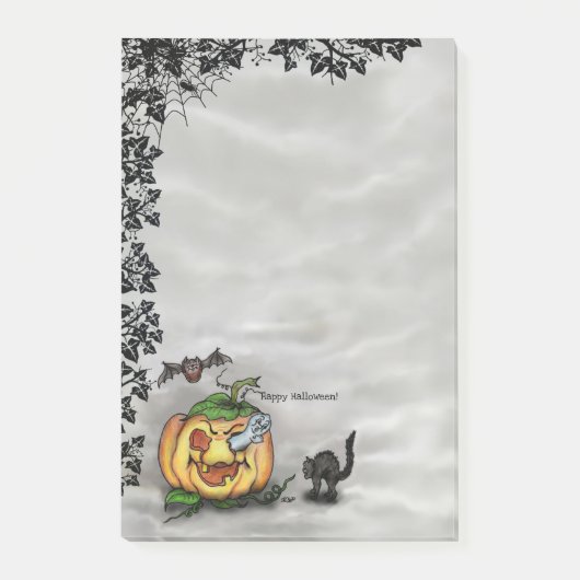 Ghost, Cat, Bat en Pumpkin, Happy Halloween! Post-it® Notes (Voorkant)