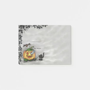 Ghost, Cat, Bat en Pumpkin, Happy Halloween! Post-it® Notes