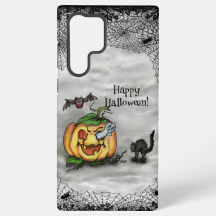 Ghost, Cat, Bat en Pumpkin, Happy Halloween! Samsung Galaxy Hoesje