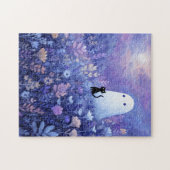 Ghost & Cat beroemd gemaakt door Twilight Meadow Legpuzzel (Horizontaal)