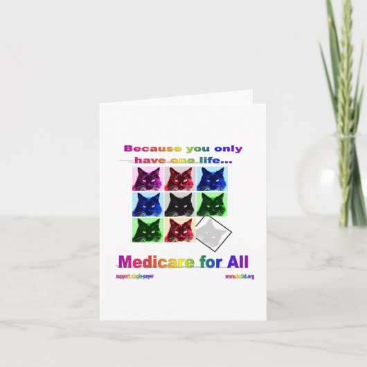 Ghost Cat-Briefkaart Kaart (Voorkant)