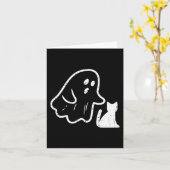 Ghost Cat Cket Funny Halloween Costume Men Women K Kaart (Gele Bloem)