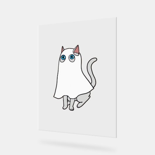 Ghost Cat Classic T-shirt_1 Acryl Bord (Hoek)