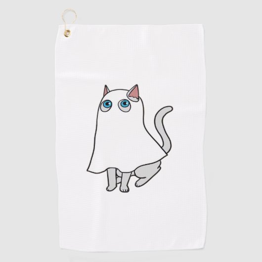 Ghost Cat Classic T-shirt_1 Golfhanddoek (Voorkant)