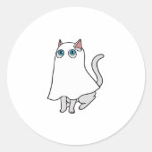 Ghost Cat Classic T-shirt_1 Ronde Sticker (Voorkant)