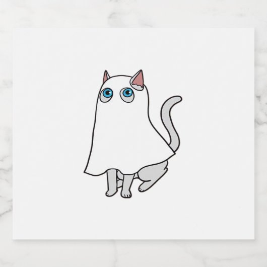 Ghost Cat Classic T-shirt_1 Sparkling Wijnetiket (Enkel label)