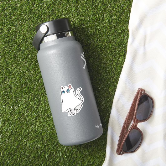 Ghost Cat Classic T-shirt_1 Sticker (HydroFlask Insitu)