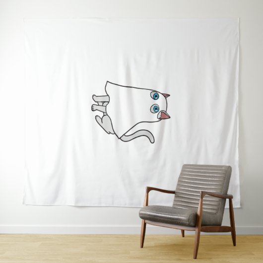 Ghost Cat Classic T-shirt_1 Wandkleed (In Situ (horizontaal))