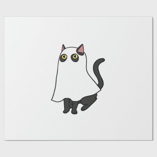 Ghost Cat Classic T-Shirt_2 Cadeaupapier (Vlak)