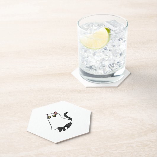 Ghost Cat Classic T-shirt_2 Kartonnen Onderzetters (Insitu)