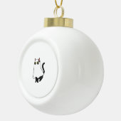 Ghost Cat Classic T-shirt_2 Keramische Bal Ornament (Rechts)
