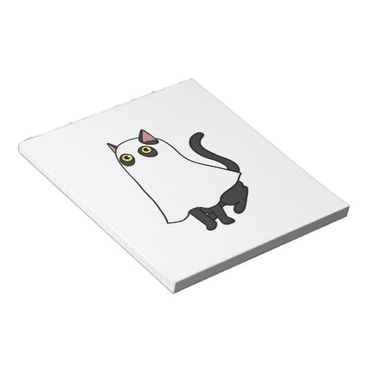 Ghost Cat Classic T-Shirt_2 Notitieblok (Schuin)