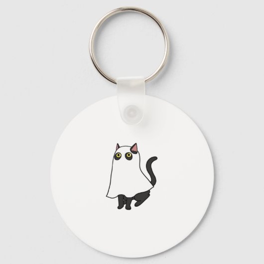 Ghost Cat Classic T-shirt_2 Sleutelhanger (Voorkant)