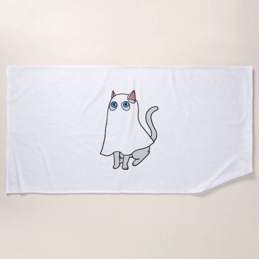 Ghost Cat Classic T-shirt_2 Strandlaken (Voorkant)