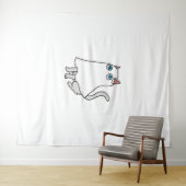 Ghost Cat Classic T-shirt_2 Wandkleed (In Situ (horizontaal))