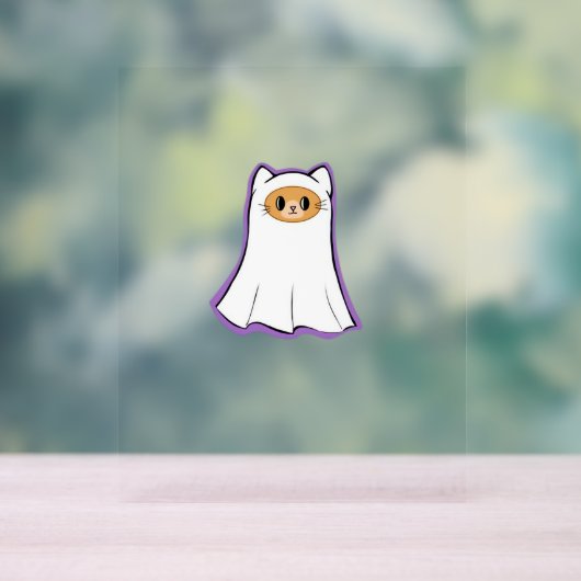 Ghost Cat Classic T-Shirt_3 Acryl Bord (Neutraal)