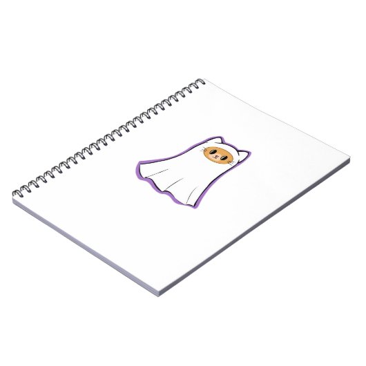 Ghost Cat Classic T-Shirt_3 Notitieboek (Linkerzijde)
