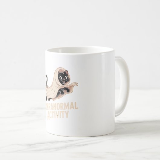 Ghost Cat Classic T-Shirt Koffiemok (Voorkant rechts)