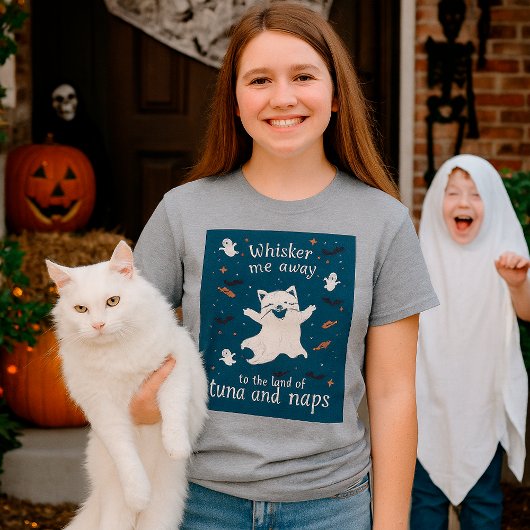 Ghost Cat grappig citaat | Spookachtige Schattigee T-shirt