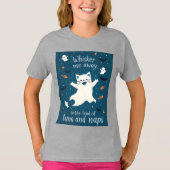 Ghost Cat grappig citaat | Spookachtige Schattigee T-shirt (Voorkant)