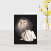 Ghost Cat Meme Funny Halloween Men Women Kids  Kaart (Gele Bloem)