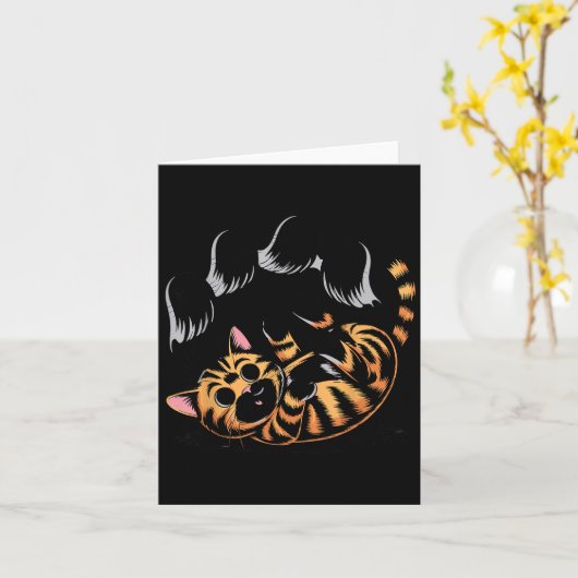 Ghost Cat Meme Funny Halloween Soky Kitty  Kaart (Gele Bloem)