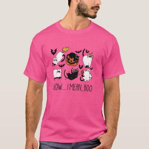 Ghost Cat Meow, ik bedoel Boo Halloween voor katte T-shirt