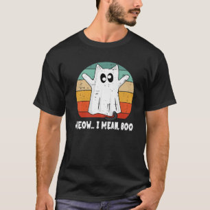 Ghost Cat Meow, ik bedoel Boo Halloween voor katte T-shirt
