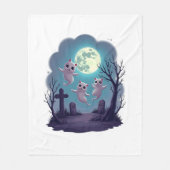 Ghost Cat Parade Fleece Deken (Voorkant)
