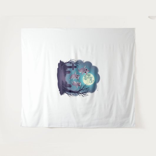 Ghost Cat Parade Wandkleed (Voorkant (horizontaal))