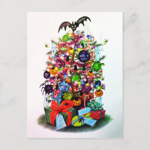  Ghost Cat Pumpkin Halloween Spider Party Feestdagenkaart