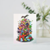  Ghost Cat Pumpkin Halloween Spider Party Feestdagenkaart (Staand voorkant)