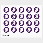 Ghost Cat Ronde Sticker (Vel)