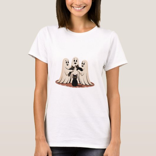 Ghost cat squad Halloween T-shirt T-shirt (Voorkant)