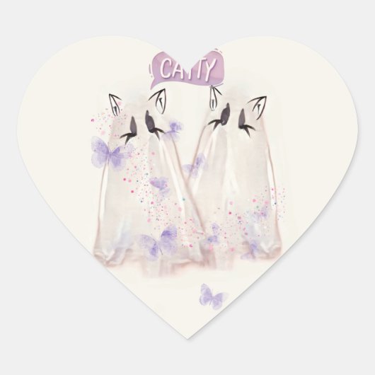 Ghost Cat Sticker "Catty" (Voorkant)