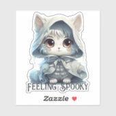 Ghost Cat Sticker - "Gevoel Spooky" (Vel)