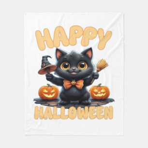 Ghost Cat T-shirt, Halloween Shirt, Spooky Cute, U Fleece Deken