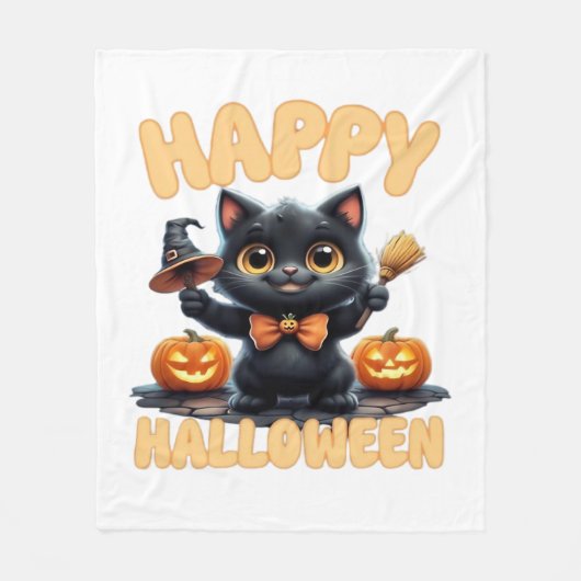 Ghost Cat T-shirt, Halloween Shirt, Spooky Schatti Fleece Deken (Voorkant)