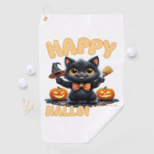 Ghost Cat T-shirt, Halloween Shirt, Spooky Schatti Golfhanddoek (Insitu)
