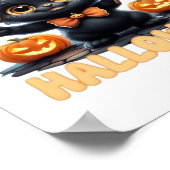 Ghost Cat T-shirt, Halloween Shirt, Spooky Schatti Poster (Hoek)