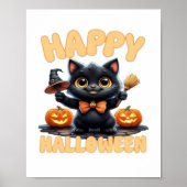 Ghost Cat T-shirt, Halloween Shirt, Spooky Schatti Poster (Voorkant)